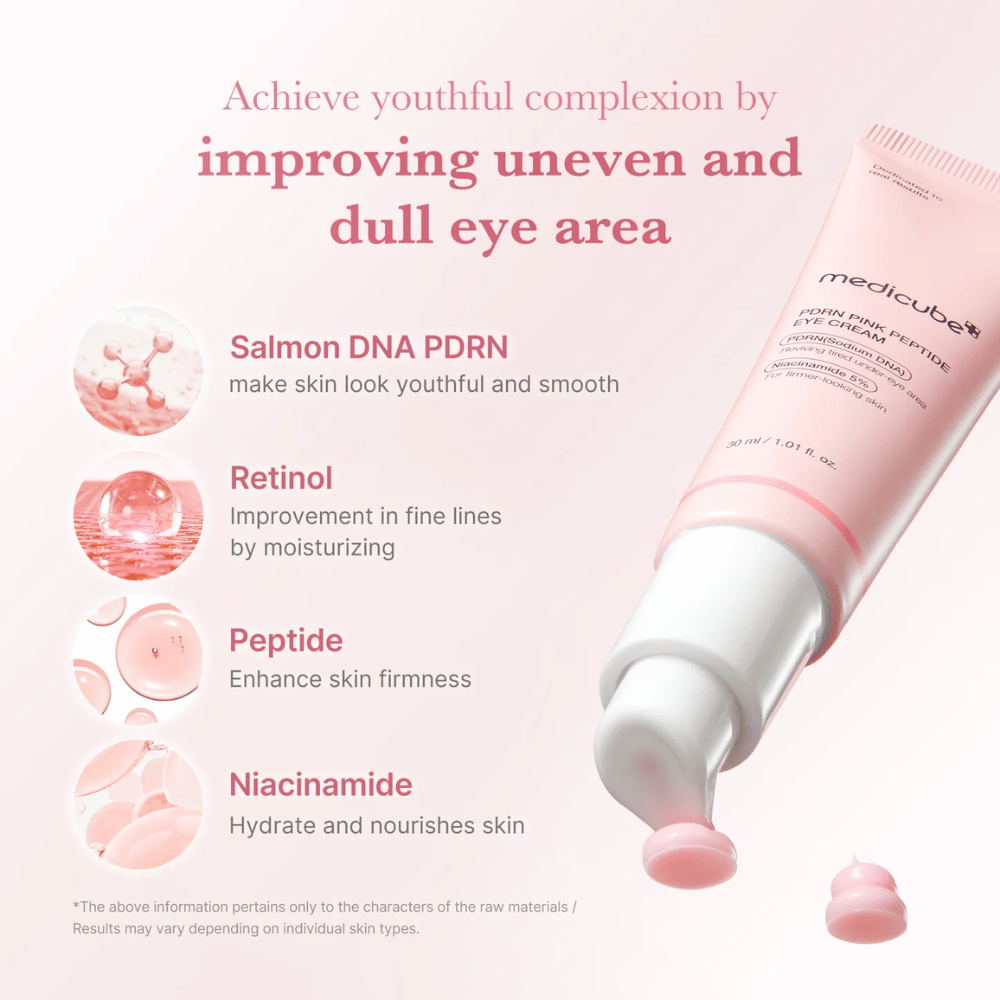 Crema para ojos con péptidos rosados PDRN 30 ml