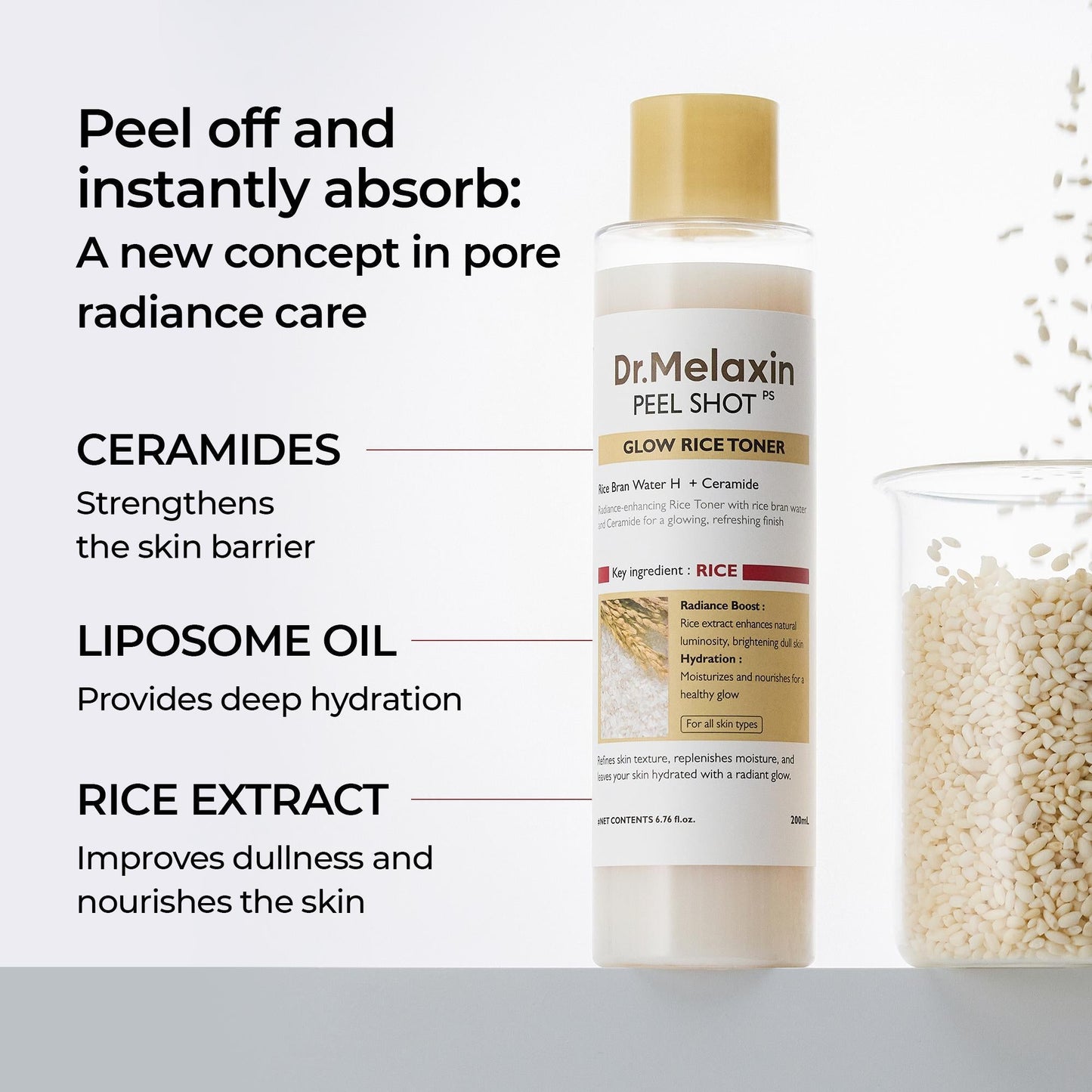 Peel Shot Glow Rice Kit de Rutina Completa de 4 Pasos para Reiniciar Poros – Edición de Primavera