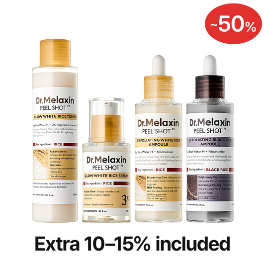 Peel Shot Glow Rice 4-Step Pore Reset Complete Routine Set – Spring Edition