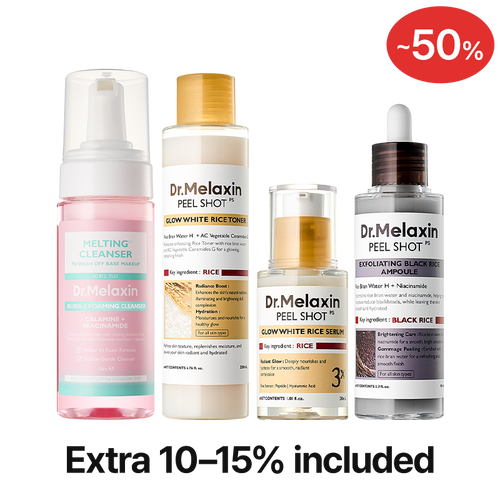 Set de Rutina Completa de 4 Pasos Peel Shot Glow Rice – Edición Resplandor de Primavera