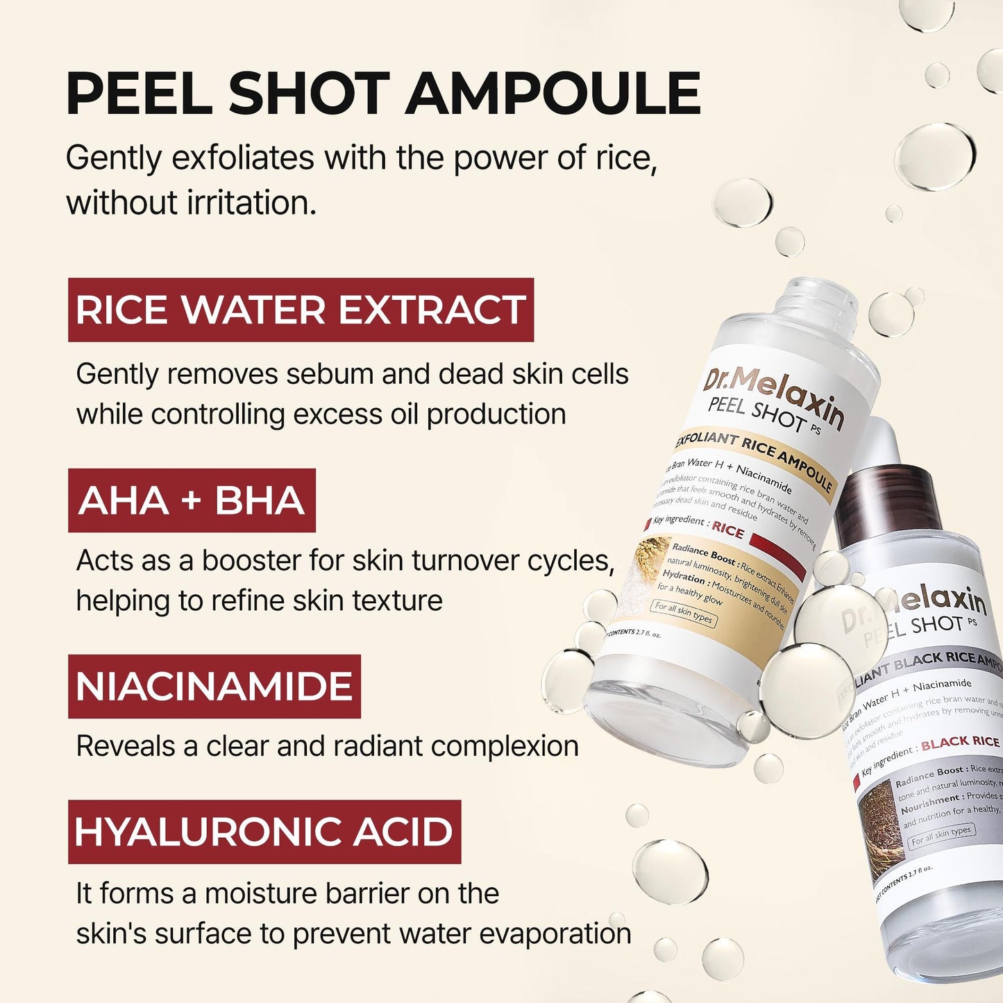 Set de Rutina Completa de 4 Pasos Peel Shot Glow Rice – Edición Resplandor de Primavera