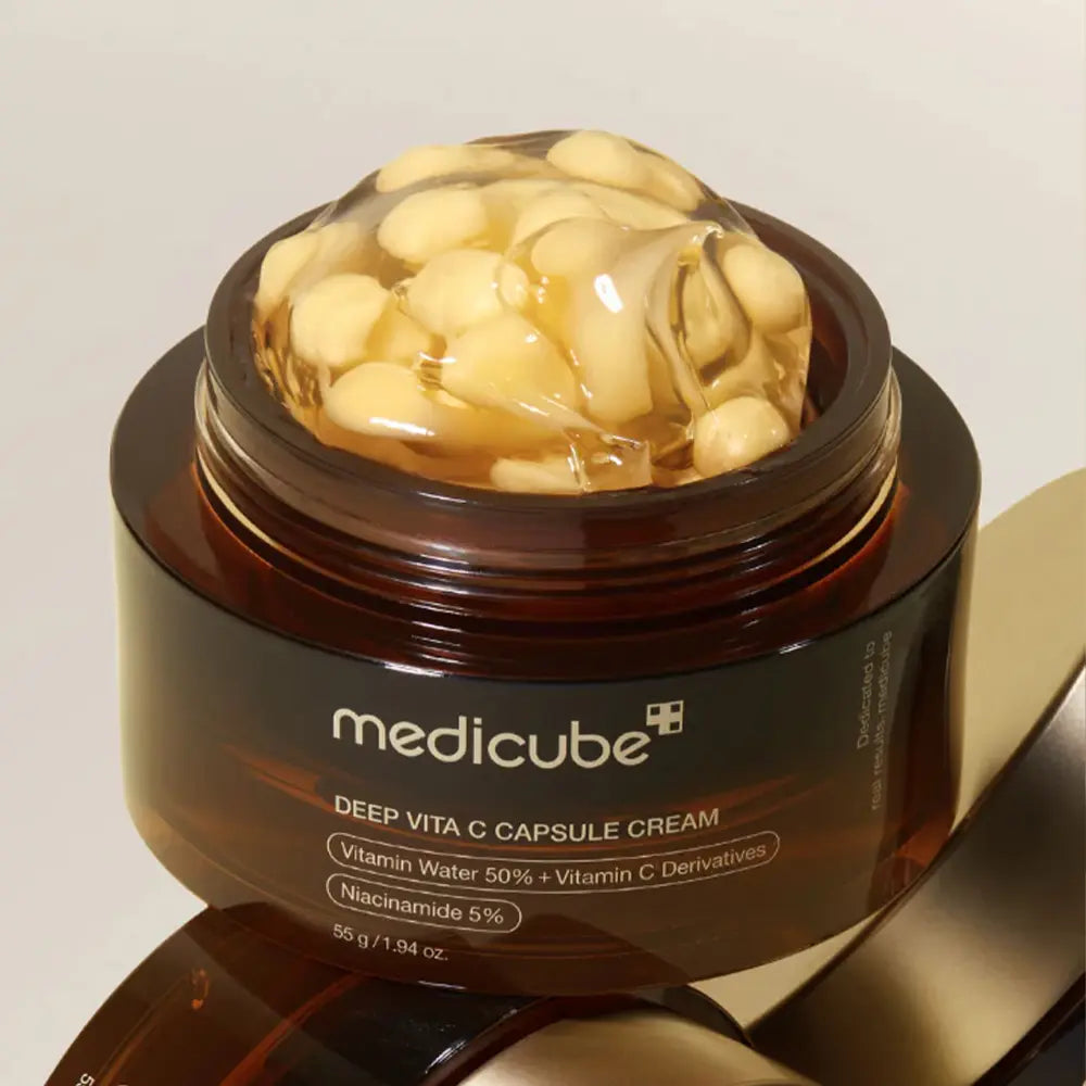 Crema en cápsulas Medicube: tratamiento iluminador y antienvejecimiento para la piel