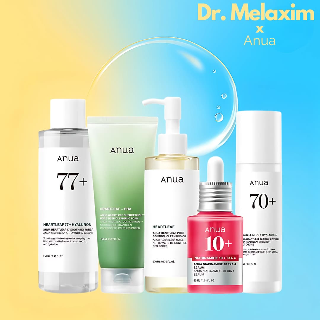 Korean Anua Glow Skincare Set | 5 Essentials